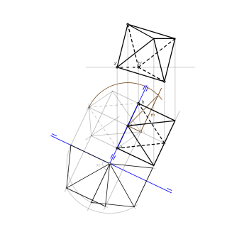 T10.5 Octaedre amb una cara en posició pla vertical
