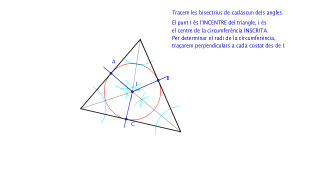 BISECTRIUS d'un triangle. INCENTRE