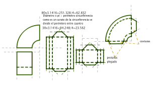 codo 90 cuadrado a cuadrado
