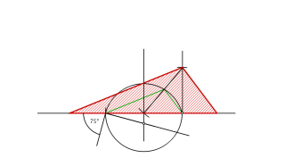 Triángulo.Trazar un triángulo coñecendo angulo A, a medana ma e a altura ha