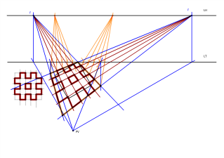 8. PERSPECTIVA CÓNICA OBLICUA DE LA FIGURA PROPUESTA.