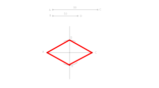 Rombo dadas diagonales