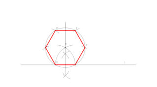 Construcción de un hexágono regular