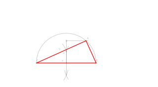 Triángulo rectángulo dada la altura y la hipotenusa