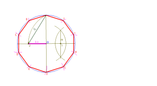 DECÁGONO conocido el radio