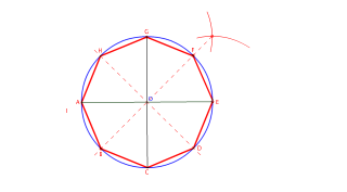 OCTÓGONO conocido el radio