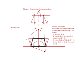 Trazado trapecio isósceles