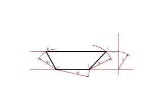 Trazado de trapecio escaleno