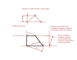 Trazado trapecio rectángulo