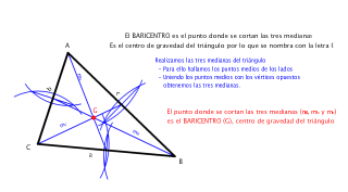 Halla el BARICENTRO de un triángulo