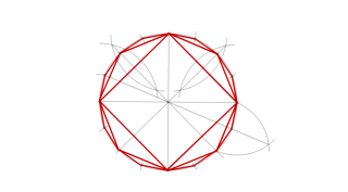 Cuadrado. Octógono y Hexadecágono 