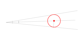 8.- Trazar la circunferencia tangente a las rectas dadas que pasan por el punto dado sobre una de ellas.