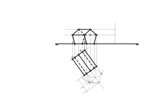 Prisma apoyado en una de sus caras laterales