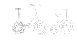 bicicleta con lineas