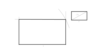 Construcció d'un rectangle coneixent-ne la seva base i la mesura de la diagonal.