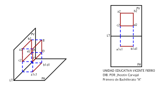 PROYECTAR UN CUADRADO PARALELO A UN PLANO VERTICAL