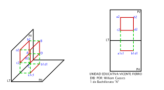 PROYECTAR UN CUADRADO AL PLANO VERTICAL