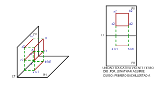 PROYECTAR UN CUADRO  PARALELO AL PLANO VERTICAL