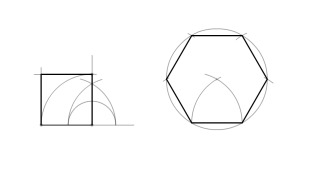 DIBUJAR UN CUADRADO Y UN HEXÁGONO, DADO EL LADO.