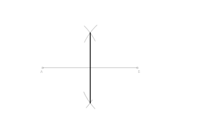 Resolución de la mediatriz de un segmento
