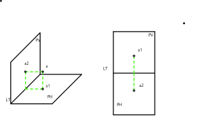 PRUEBA DE SEGUNDO PARCIAL PROYECTAR UN PUNTO A AL PLANO HORIZONTAL Y VERTICAL 
