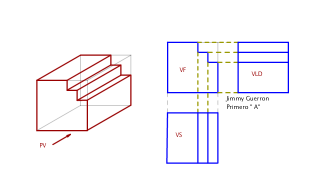 DETERMINAR LAS TRES VISTAS PRINCIPALES DEL SOLIDO DEL ENUNCIADO
