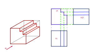 DETERMINAR LAS TRES VISTAS PRINCIPALESDEL SOLIDO DEL ENUNCIADO