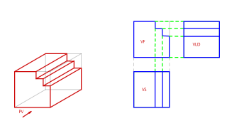 DETERMINAR LAS TRES VISTAS PRINCIPALES DEL SOLIDO DEL ENUNCIADO