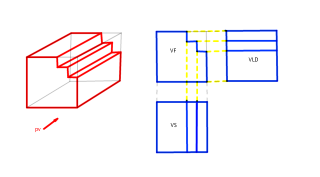 LAS TRES VISTAS PRINCIPALES DE UN SOLIDO DEL ENUNCIADO 