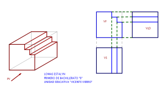 DETERMINAR LAS TRES VISTAS PRINCIPALES DEL SOLIDO DEL ENUNCIADO 