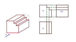 DETERMINAR LAS TRES VISTAS PRINCIPALESDEL SOLIDO DEL ENUNCIADO