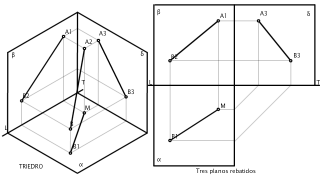 Proyeccion Ortogonal sobre tres planos 