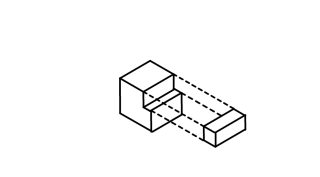 desplasamiento de un cubo isometrico