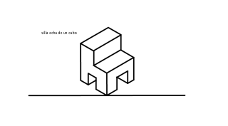 cubo isometrico de forma de silla