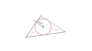 Circunferencia inscripta en un triángulo.