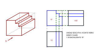DETERMINAR LAS TRES VISTAS PRINCIPALES DE UN SOLIDO DEL ENUNCIADO