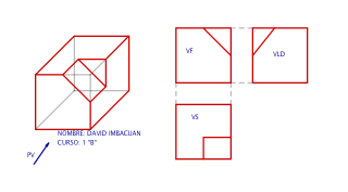 DESARROLLAR LAS VISTAS PRINCIPALES DEL SOLIDO SIGUIENTE 