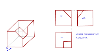 DESARROLLAR LAS VISTAS PRINCIPALES DEL SOLIDO SIGUIENTE