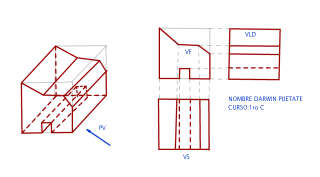DESARROLLAR LAS VISTAS PRISIALES DE UN SOLIDO CON PLANOS IMCLINADOS