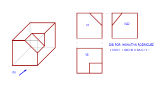 DESARROLLAR LAS VISTAS PRINCIPALESDEL SOLIDO SIGUIENTE