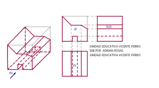 DESAROLLAR LAS VISTAS PRINCIPALES DE UN SOLIDO CON PLANOS INCLINADOS 