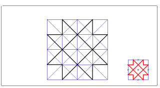 Motivo decorativo quadrato