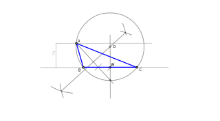 TRIÁNGULO DADA LA ALTURA DE A, MEDIANA DE A Y LA BISECTRIZ DE A.