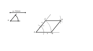 Rombo dado el lado y un ángulo