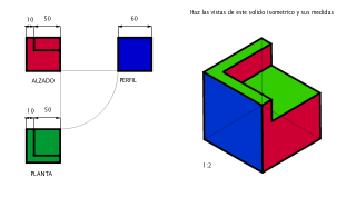 solido isometrico vistas