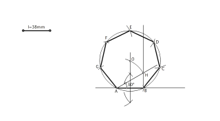 Heptágono dado el lado