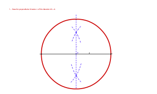 14.- Drawing a circumference given by the endpoints A and B of one of its diameters
