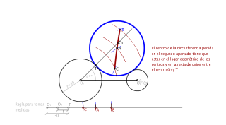 Lugar geométrico de circunferencias tangentes