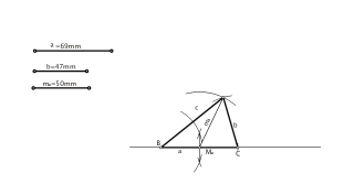 Triángulo dados dos lados y la mediana de uno de ellos