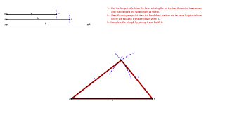 19.- Draw a scalene triangle given its three sides